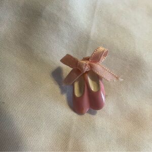 Pink Ballet Slippers Ballerina Dance Shoes Pin with Bow